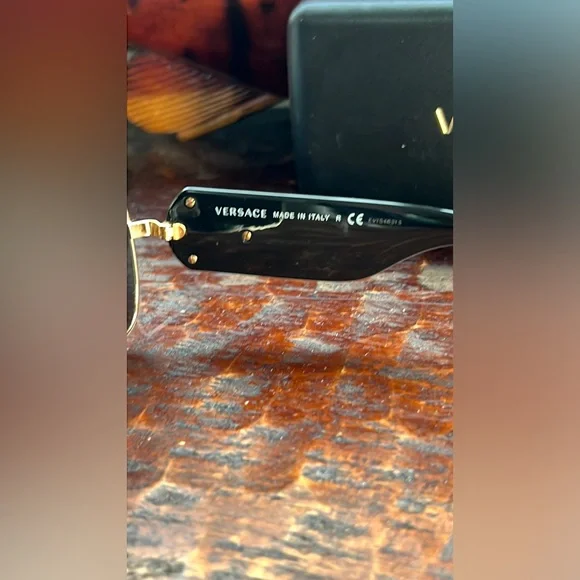 Versace Black and Gold Men's Sunglasses - Picture 10 of 14